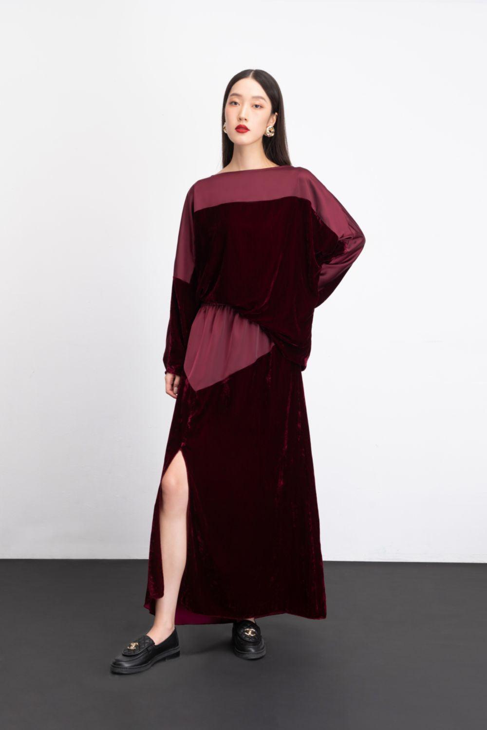 Gigi Straight Long Sleeved Velvet Top - MEAN BLVD
