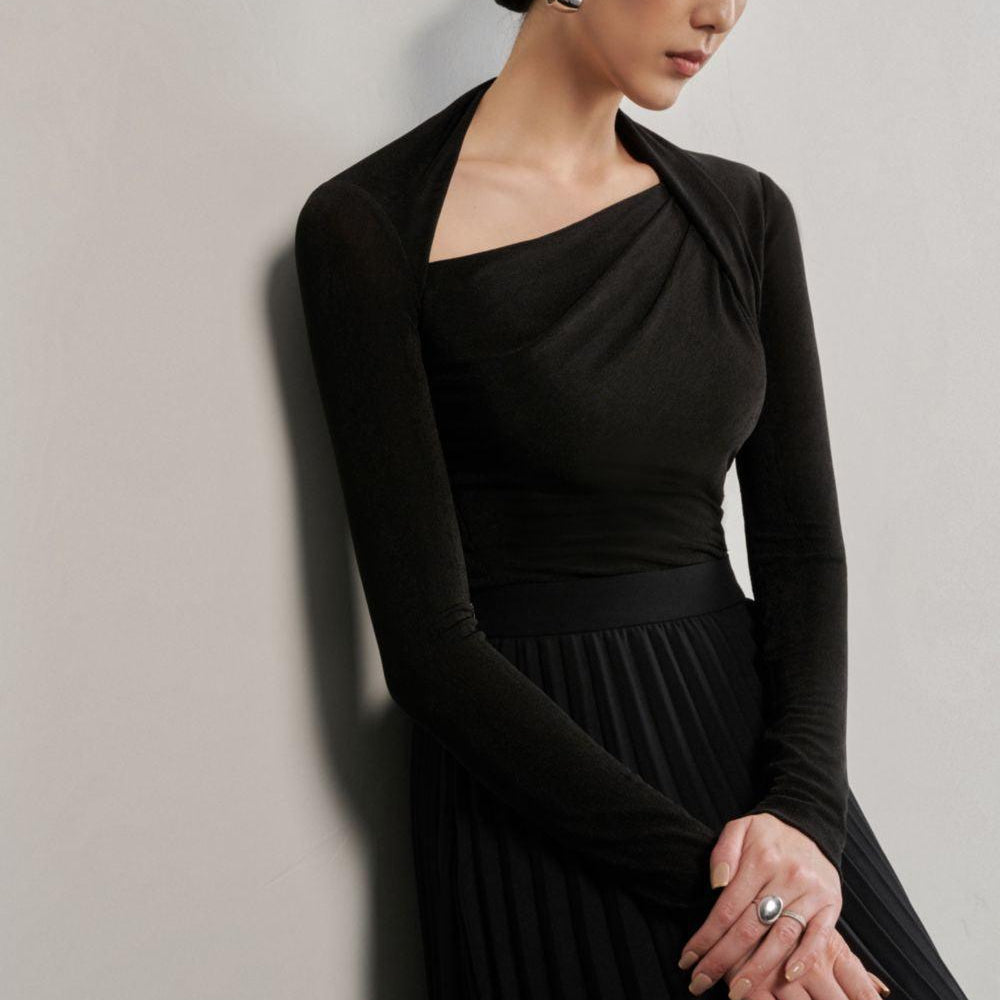 Ginkgo Bodycon Long Sleeved Knitted Fabric Top - MEAN BLVD