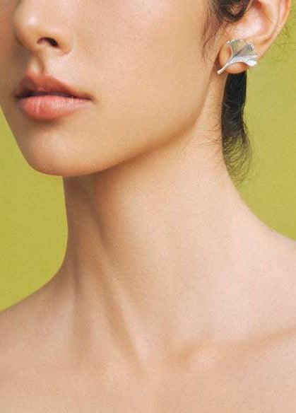 Ginkgo Silver Earrings - MEAN BLVD