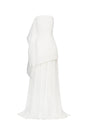 Gio Strapless Gathered Silk Chiffon Floor Length Dress - MEAN BLVD