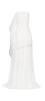 Gio Strapless Gathered Silk Chiffon Floor Length Dress - MEAN BLVD