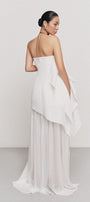 Gio Strapless Gathered Silk Chiffon Floor Length Dress - MEAN BLVD