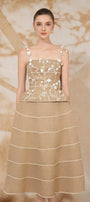Giovanna A-line Square Neck Tweed Midi Set - MEAN BLVD