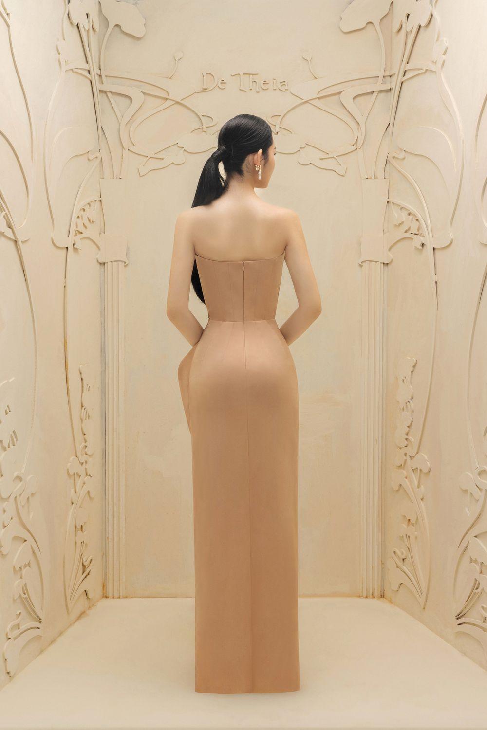 Gisèle Strapless Slit Hem Silk Floor Length Dress - MEAN BLVD