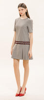 Giselle Drop Waist Round Neck Polyester Mini Dress - MEAN BLVD