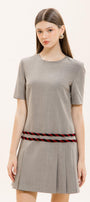 Giselle Drop Waist Round Neck Polyester Mini Dress - MEAN BLVD