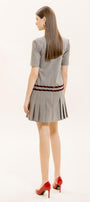 Giselle Drop Waist Round Neck Polyester Mini Dress - MEAN BLVD