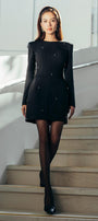 Gloria A-line Round Neck Crepe Mini Dress - MEAN BLVD