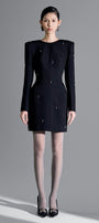 Gloria A-line Round Neck Crepe Mini Dress - MEAN BLVD