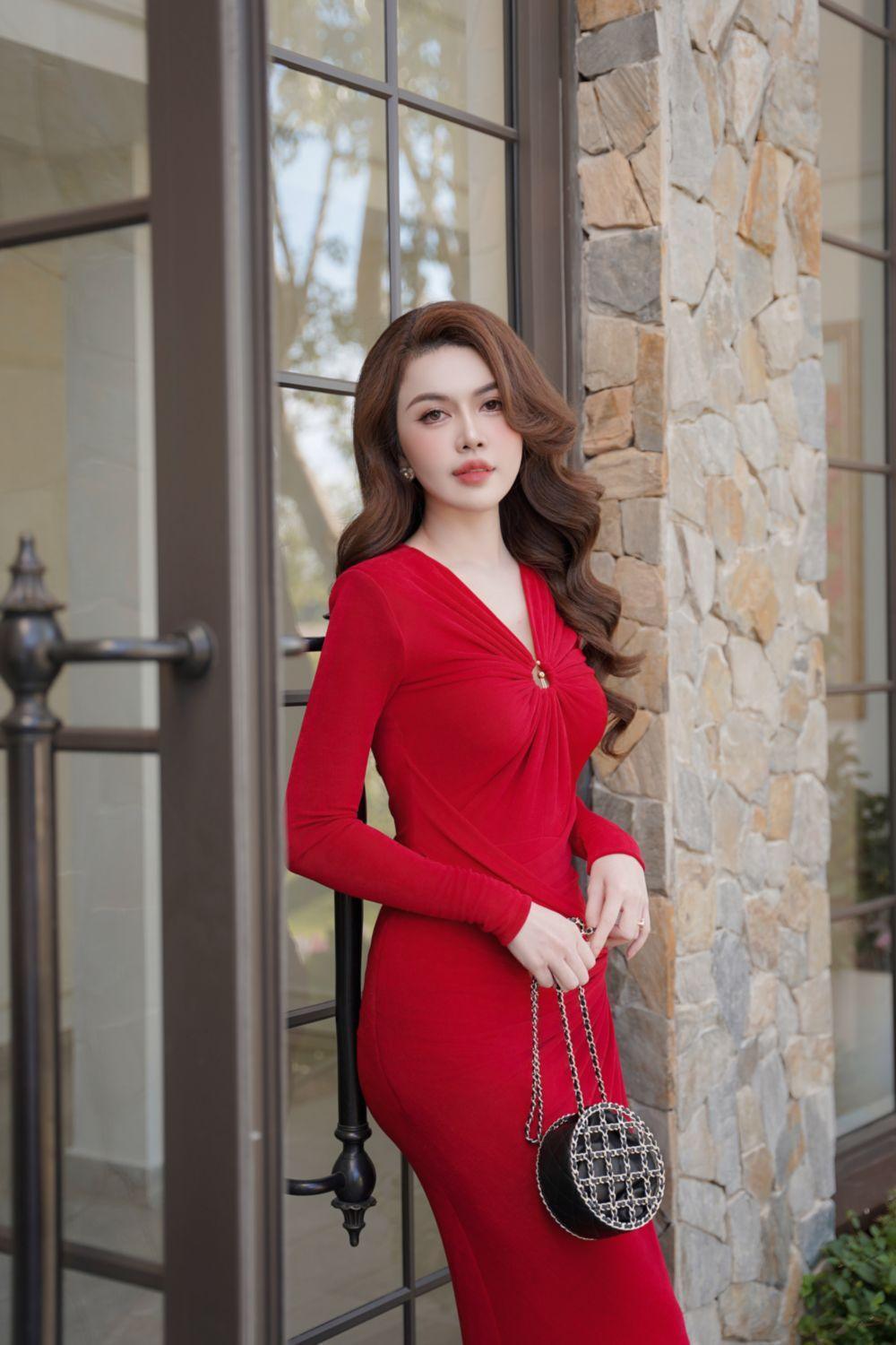 Glory Bodycon Gathered Spandex Ankle Length Dress - MEAN BLVD