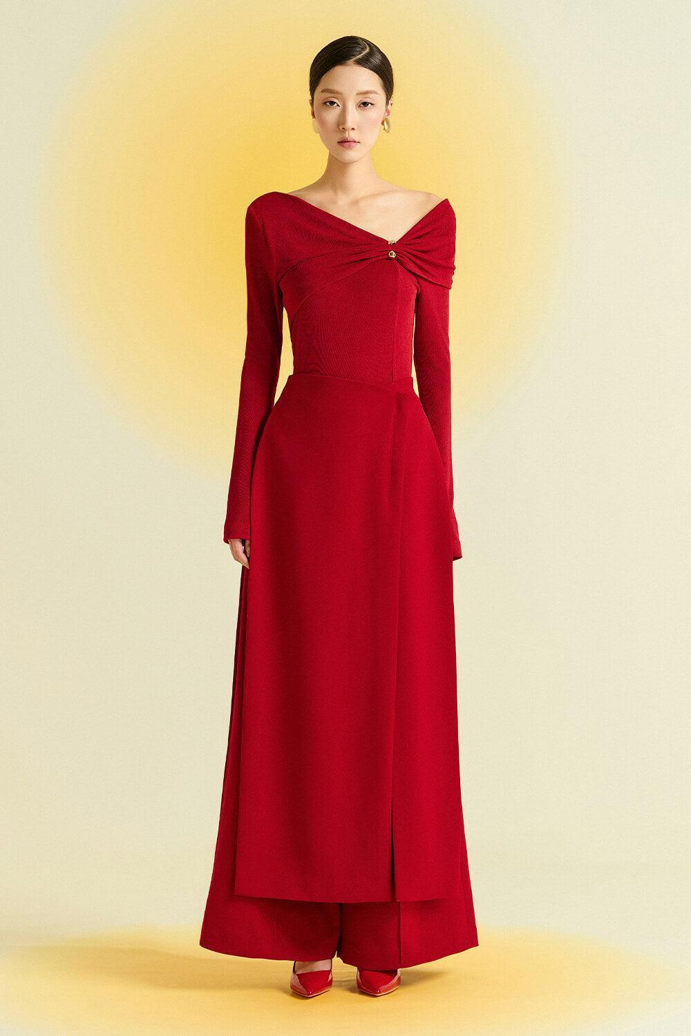 Glory Flared Ribbed Polycotton Floor Length Pants - MEAN BLVD