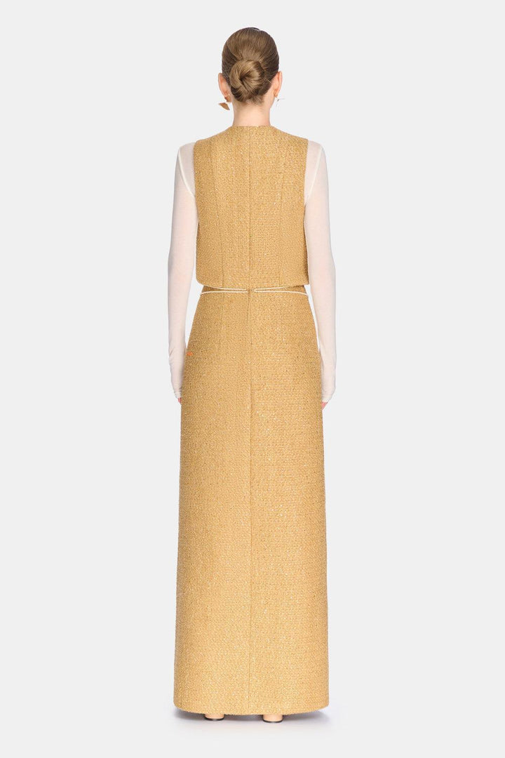 Gold Harmonia Tweed Dress - MEAN BLVD