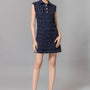 Goldie A-line Sleeveless Tweed Mini Dress - MEAN BLVD