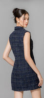 Goldie A-line Sleeveless Tweed Mini Dress - MEAN BLVD