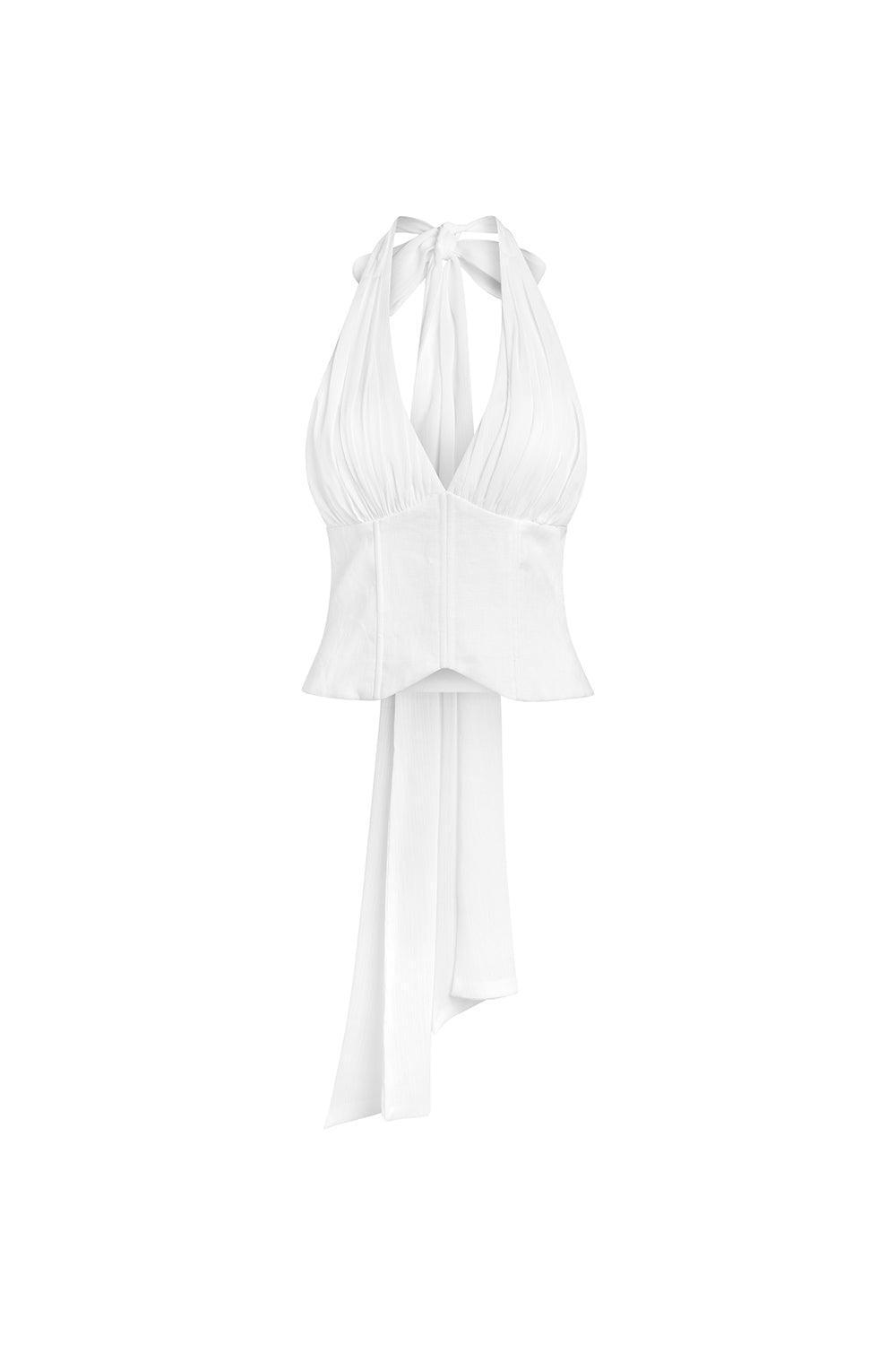 Gonzalez Halter Sleeveless Organza Voile Top - MEAN BLVD