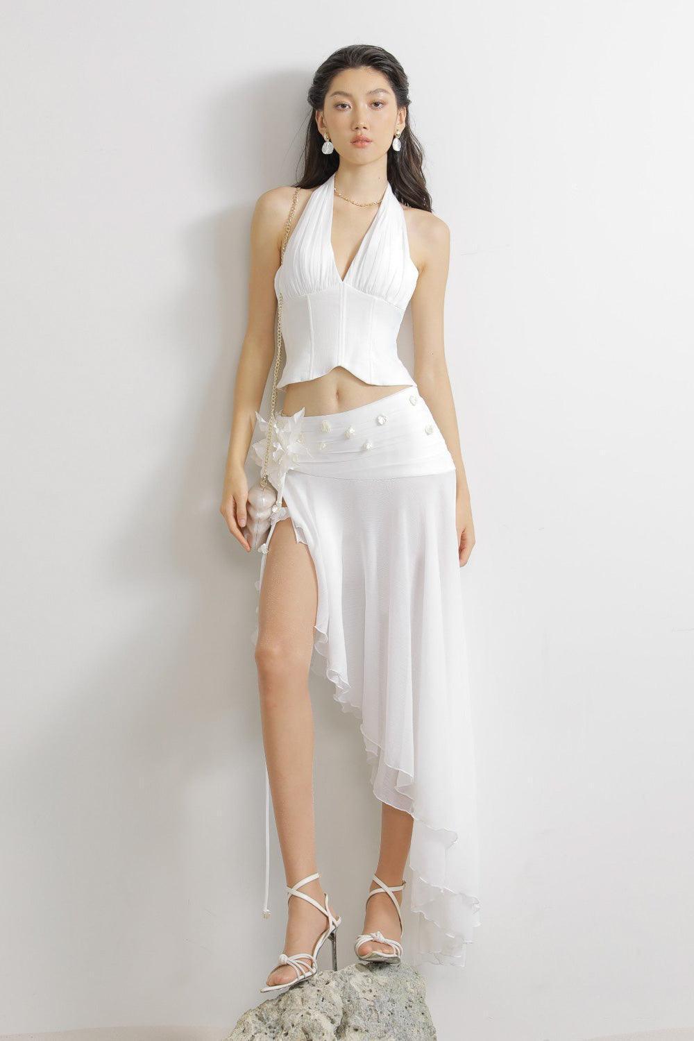 Gonzalez Halter Sleeveless Organza Voile Top - MEAN BLVD