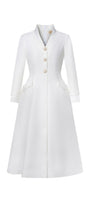 Grace A-line Button Polycotton Midi Dress - MEAN BLVD