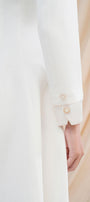 Grace A-line Button Polycotton Midi Dress - MEAN BLVD