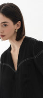 Grace Straight Cuff Sleeved Silk Top - MEAN BLVD