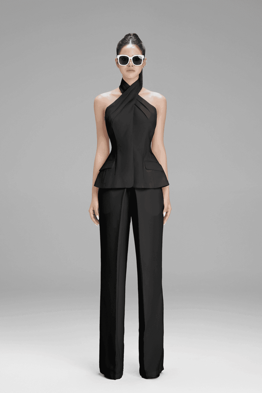 Grace Straight Pleated Polycotton Pants - MEAN BLVD