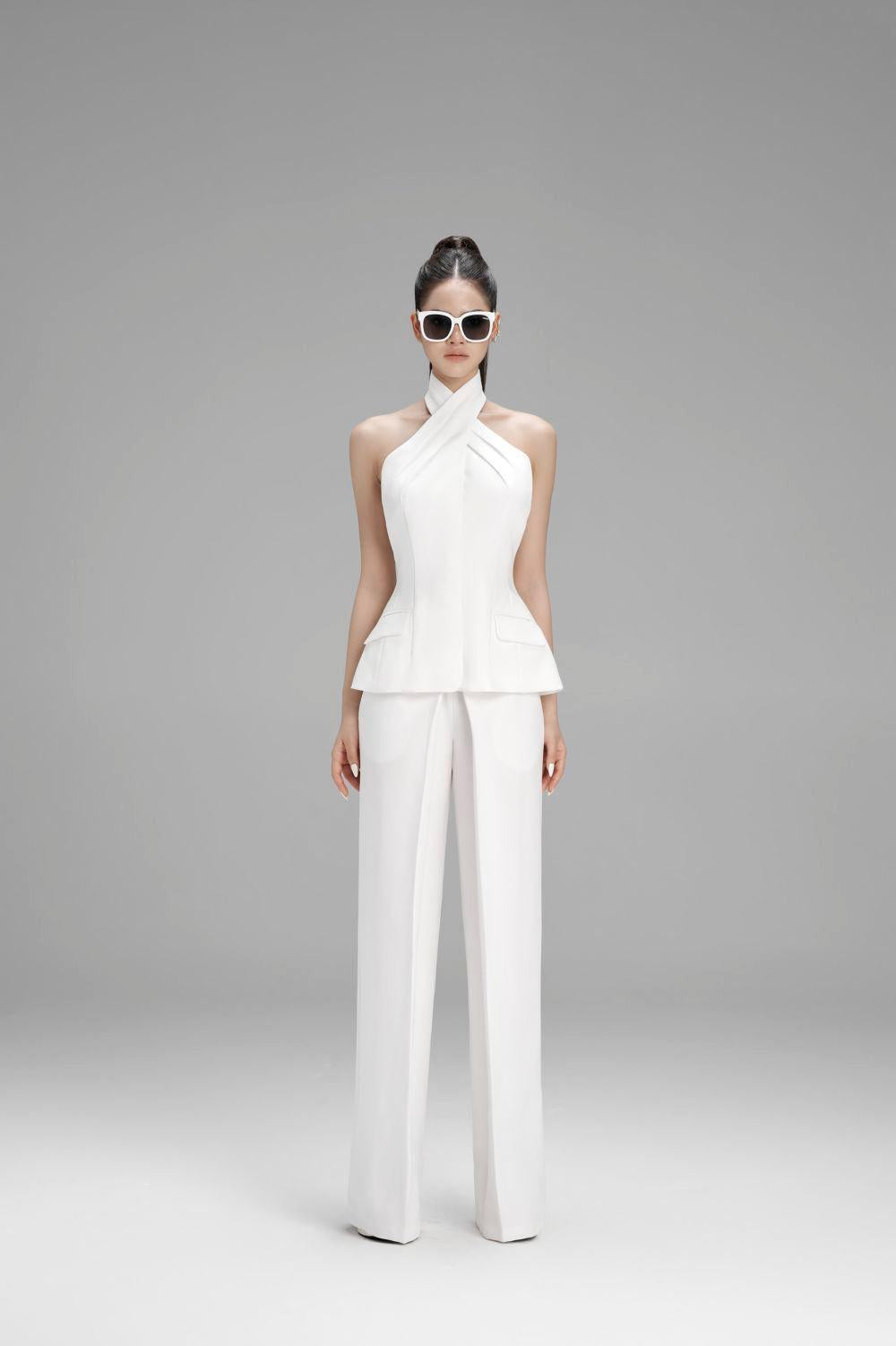 Grace Straight Pleated Polycotton Pants - MEAN BLVD