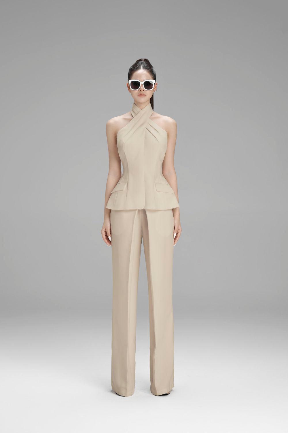 Grace Straight Pleated Polycotton Pants - MEAN BLVD