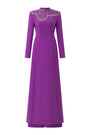 Gracen Sheath High Neck Velvet Satin Floor Length Ao Dai - MEAN BLVD