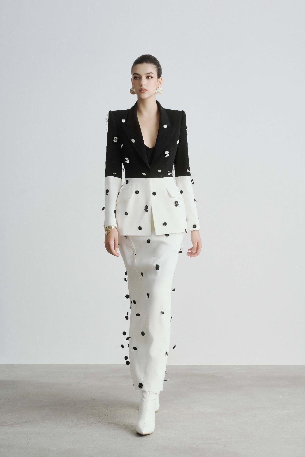 Gracy Trumpet Ribbed Polyester Ankle Length Skirt - MEAN BLVD