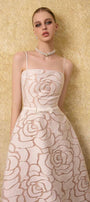 Grandeur A-line Spaghetti Strap Lace Calf Length Dress - MEAN BLVD
