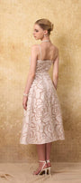 Grandeur A-line Spaghetti Strap Lace Calf Length Dress - MEAN BLVD