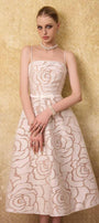 Grandeur A-line Spaghetti Strap Lace Calf Length Dress - MEAN BLVD