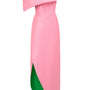 Sloane Wrap Asymmetric Taffeta Floor Length Dress