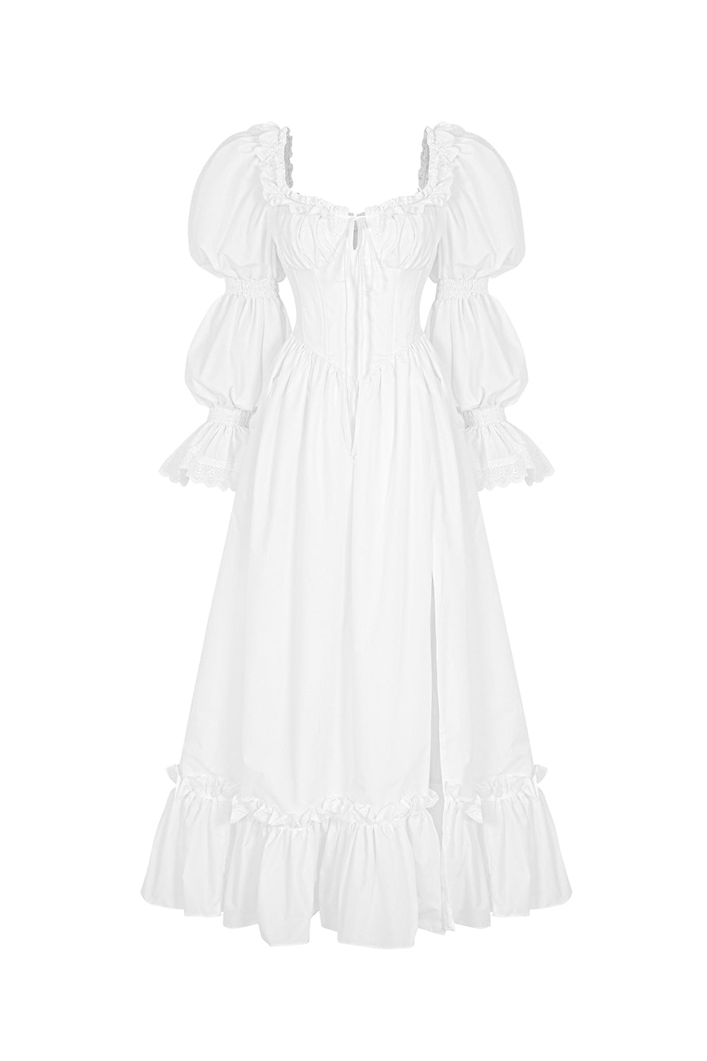 Christine A-line Off-Shoulder Kate Maxi Dress White / M