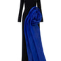 Azalea Sheath Floral Organza Crepe Floor Length Dress