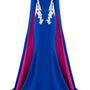 Ashlynn Mermaid Hanging Sleeved Silk Crepe Extra Long Length Dress