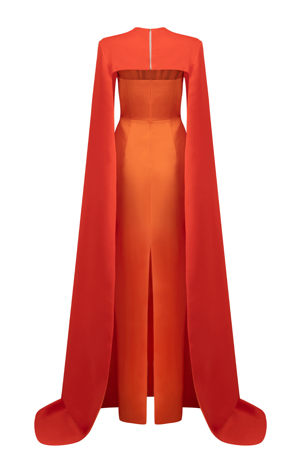 Elina Cape Corset Silk Floor Length Set