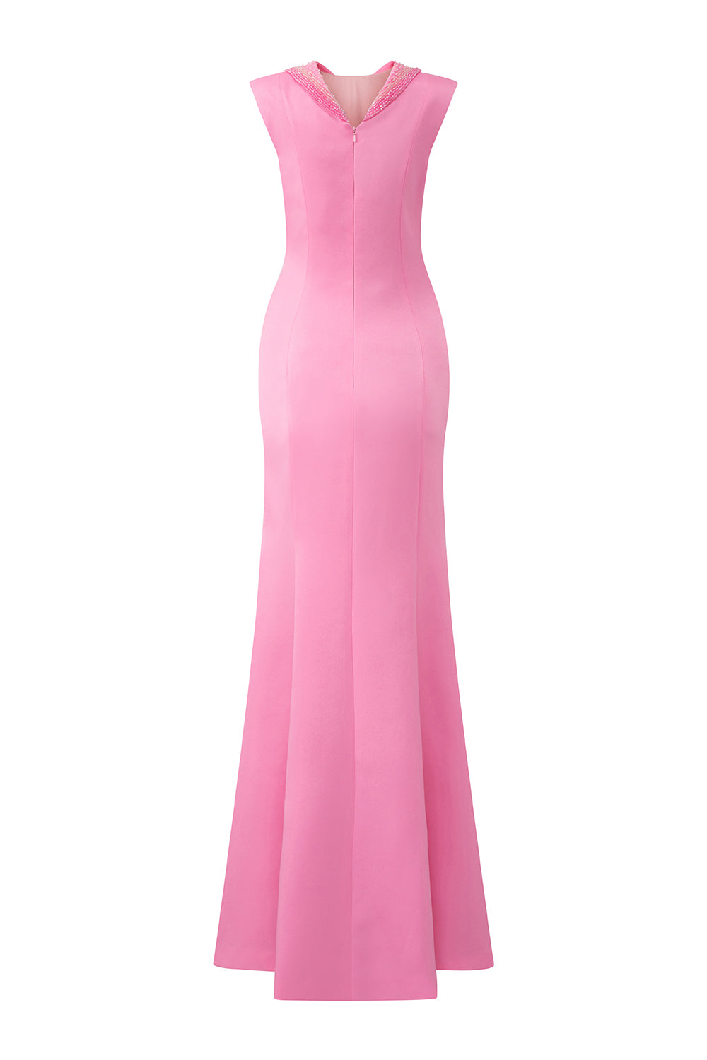 Parker Mermaid Mock Neck Silk Floor Length Dress