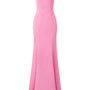Parker Mermaid Mock Neck Silk Floor Length Dress