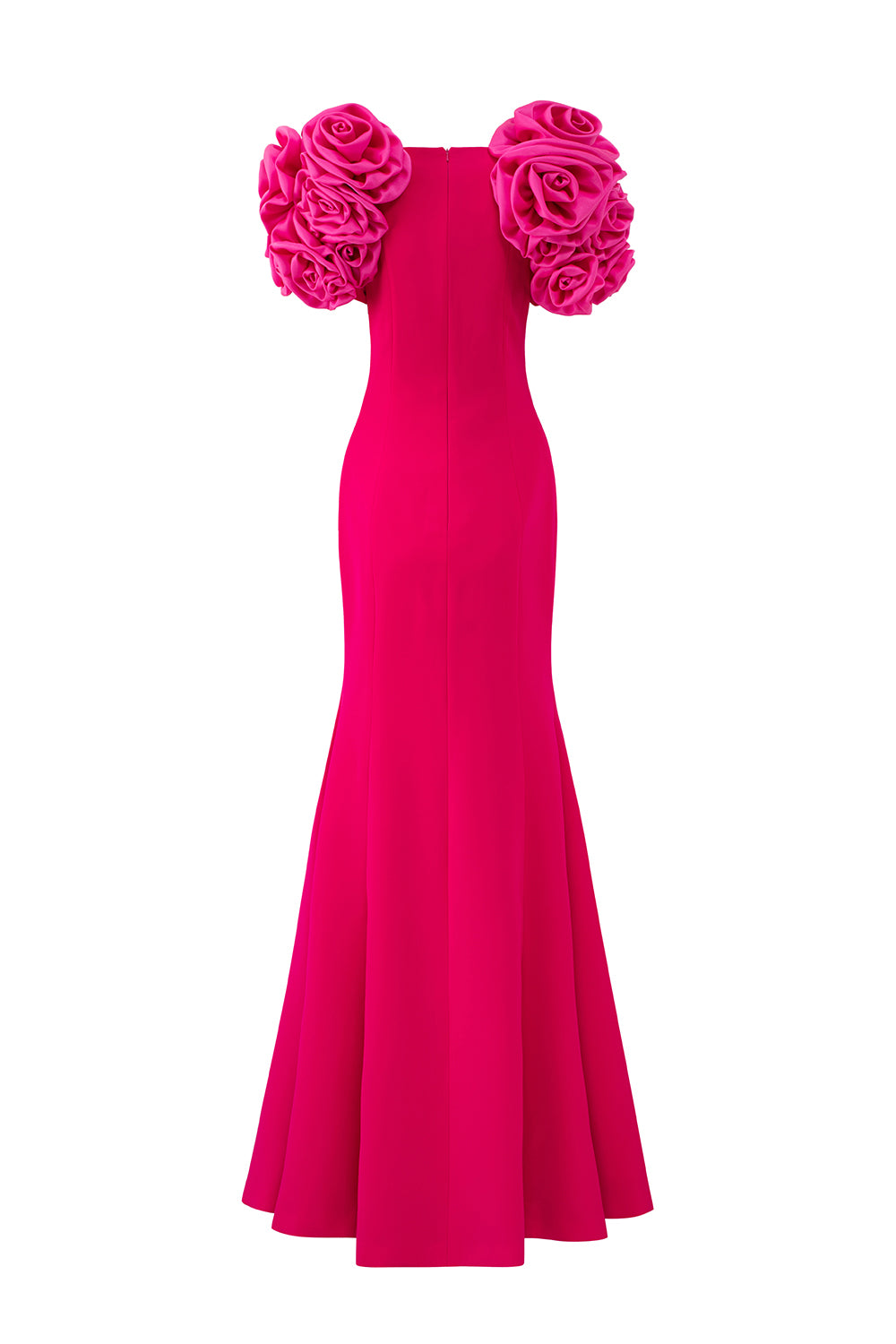 Alani Mermaid Square Neck Silk Crepe Floor Length Dress