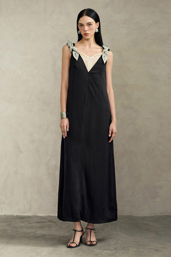 Ophira Straight Sleeveless Silk Ankle Length Dress