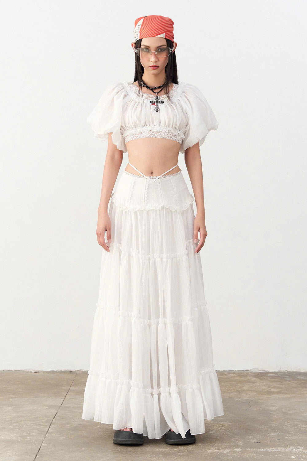 Wetsy A-line Gypsy Chiffon Maxi Skirt