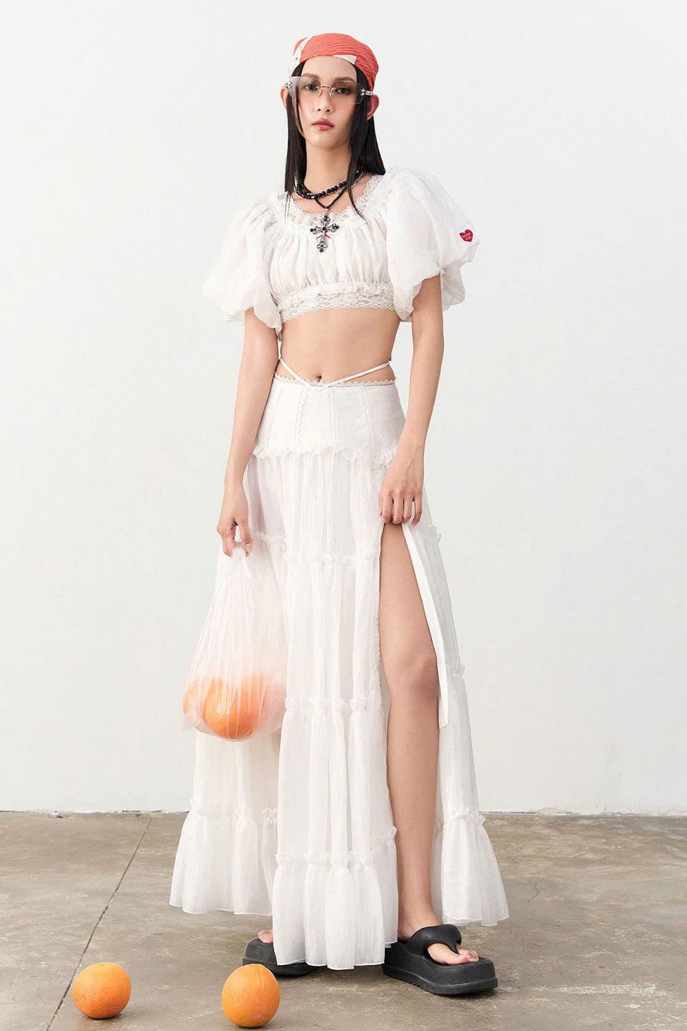 Wetsy A-line Gypsy Chiffon Maxi Skirt
