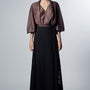 Nina Blouson V-Neck Rayon Blend Top