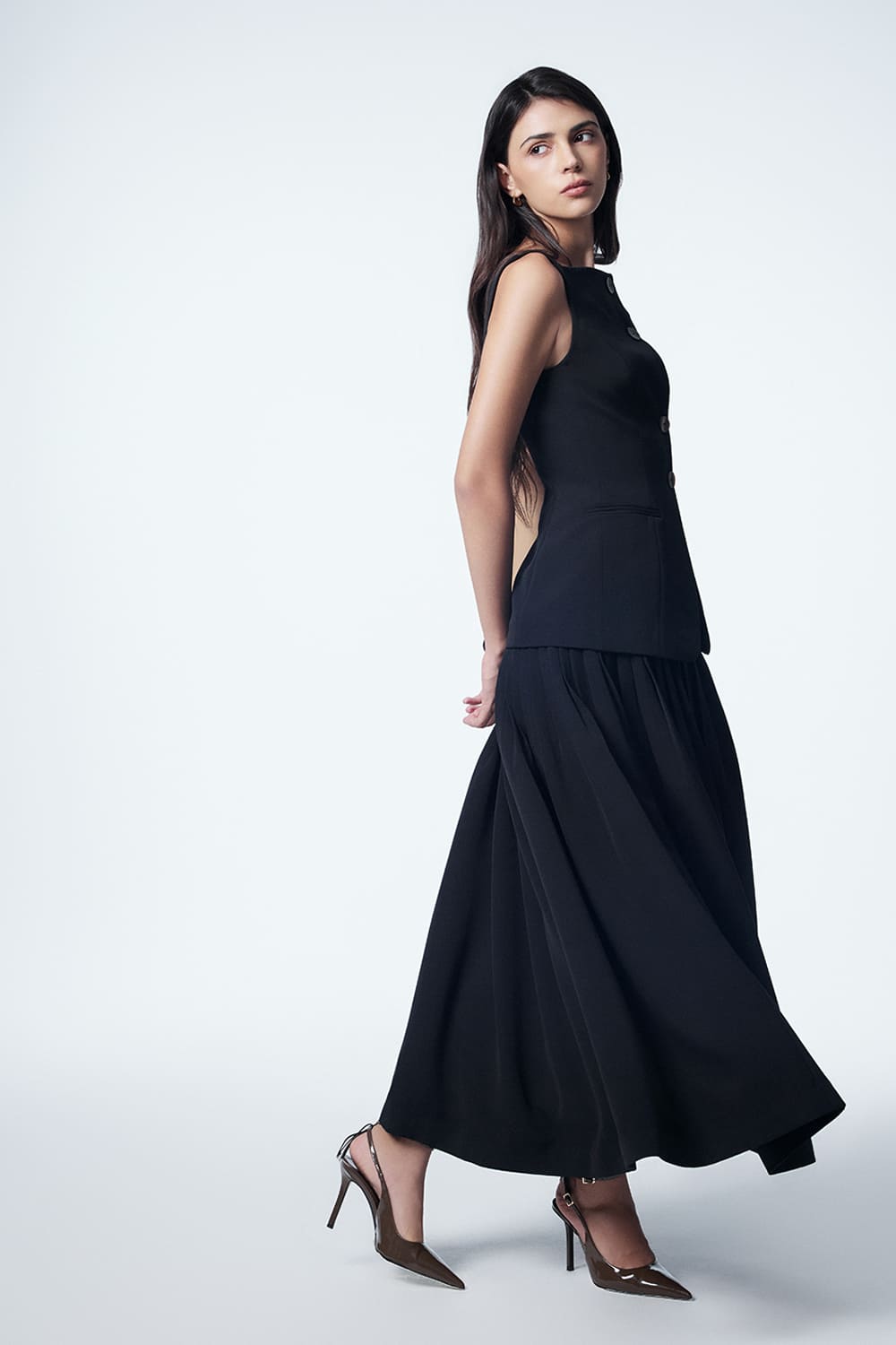 Elena Peplum Square Neck Modal Top