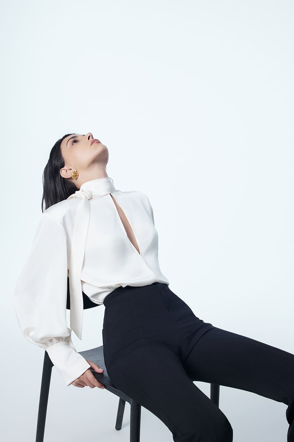 Paloma Straight Poet Sleeved Silk Blend Shirt