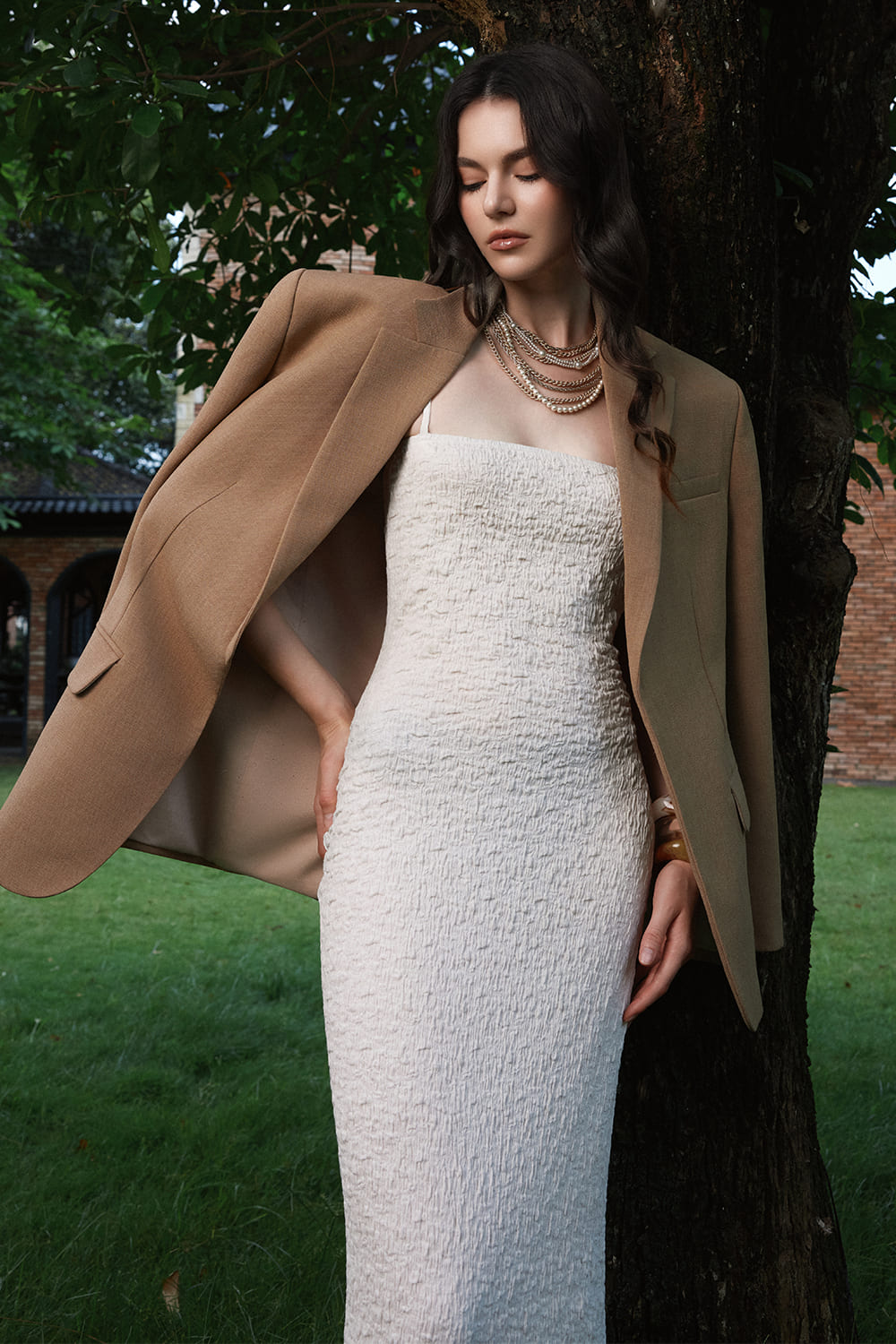 square neck ribbed maxi dress Elegant Fit Ribbed Square Neck Long Sleeve Padded Maxi Dress