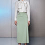Maian Sheath Button Cotton Maxi Skirt