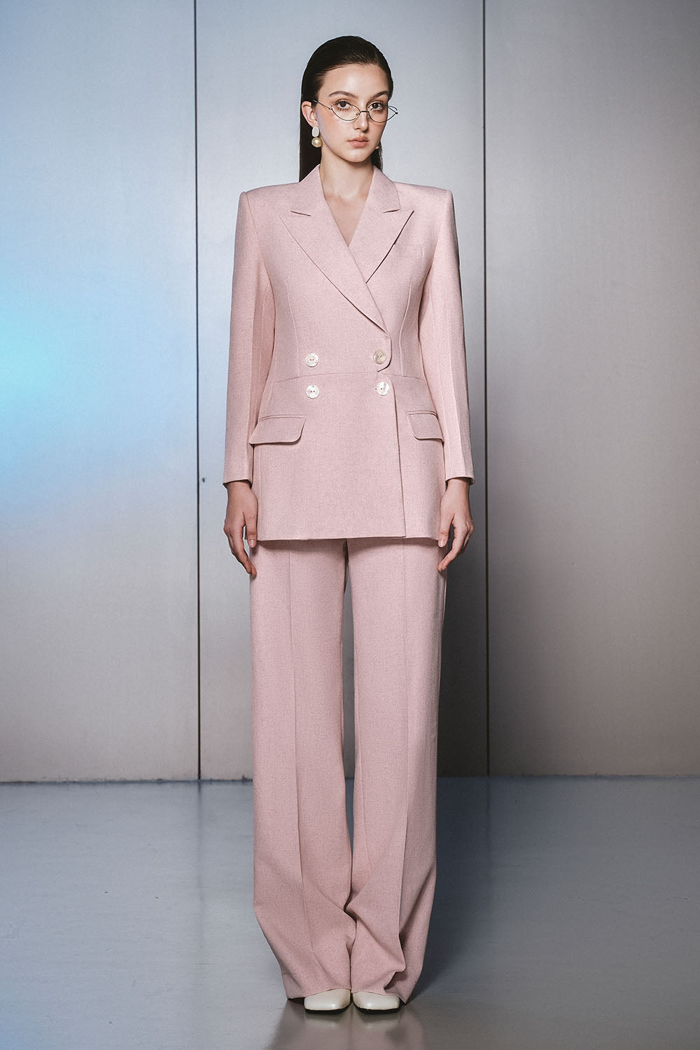 Alwen Straight Wide Leg Cotton Floor Length Pants