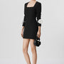 Alaiya A-line Square Neck Wool Mini Dress