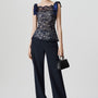Nellie Peplum Bow Lace Top